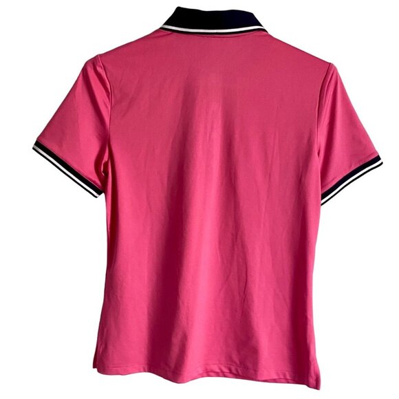 Lillie Green Short Sleeve Pink Polo Shirt Women's Small NEW - Picture 6 of 9